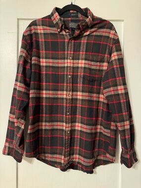 Pendleton Mason Plaid Button Down long sleeve cotton Shirt men’s large